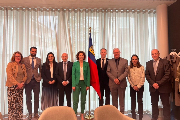 La delegació empresarial andorrana en la seva visita a Liechtenstein.